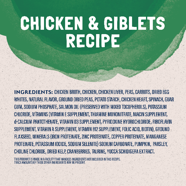 Natural Balance Platefulls Chicken & Giblets Recipe Morsels in Gravy Cat Food Pouch - Grain-Free Wet Cat Food for Adult Cats - Perfect for Mealtime & Special Treats