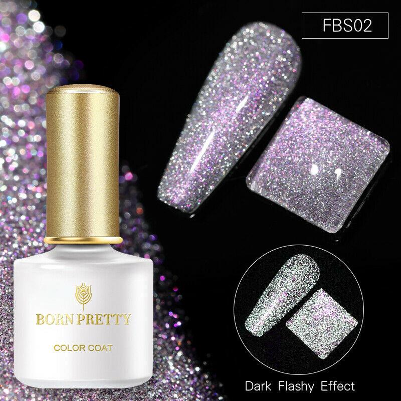 Shimmery Aurora Reflective Nail Gel Polish - Long Lasting Glitter Gel for Manicures & Pedicures - Perfect for Parties, Weddings & Special Occasions