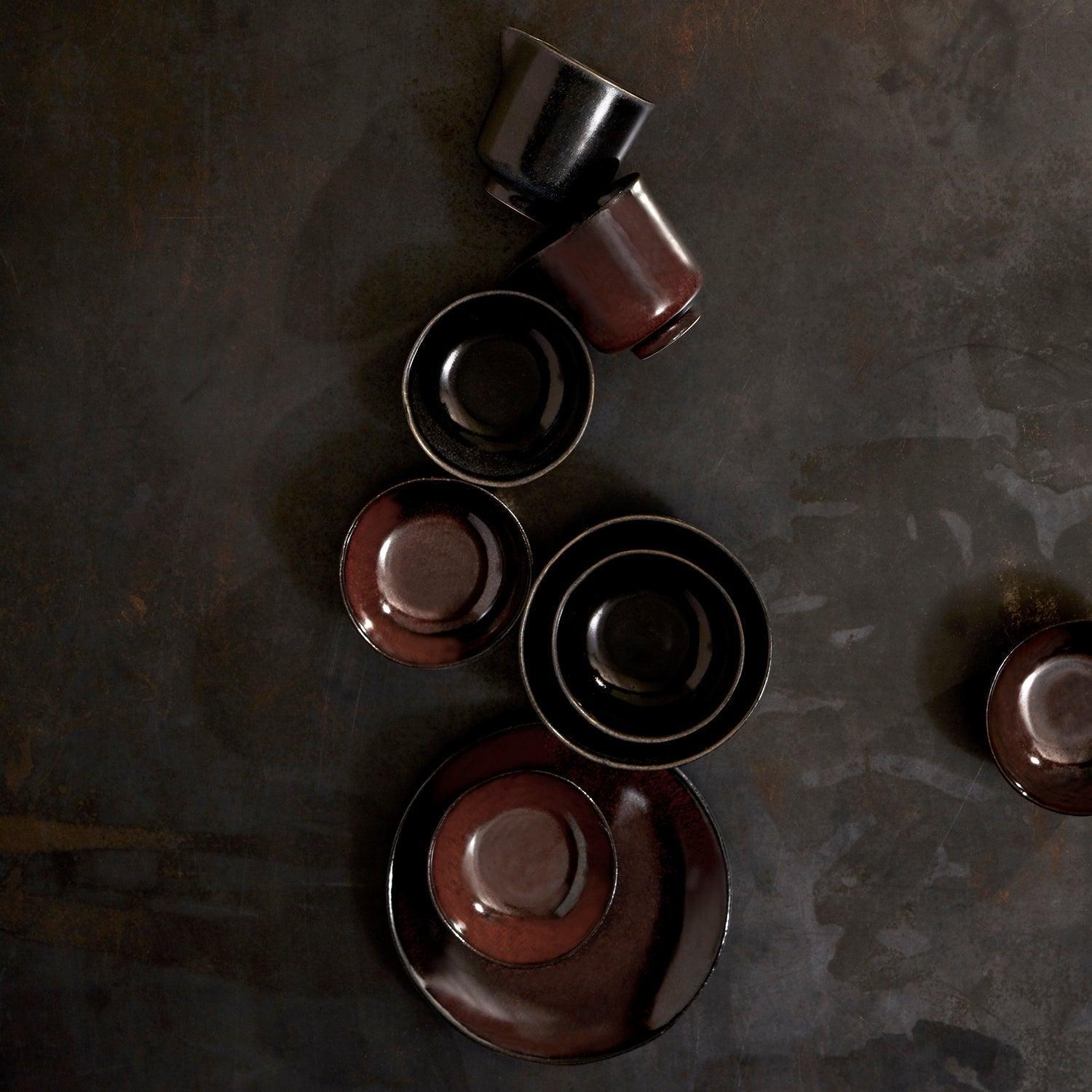 Premium Terra Sauce Bowl Set - Elegant Ceramic Dip Bowls for Wine, Olive Oil & Condiments - Perfect for Entertaining, Dinner Parties & Home Decor