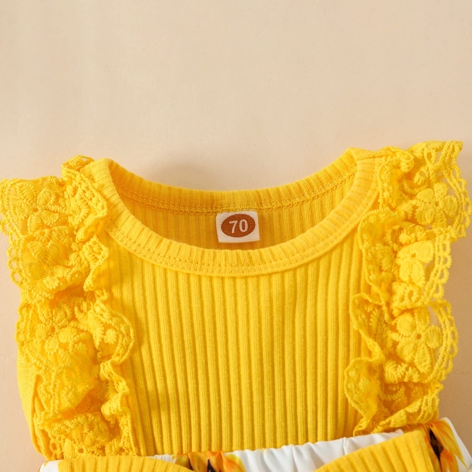 Mubineo Baby Girl Summer Clothes - Sleeveless Lace Floral Romper Dress for Newborns | Cute Outfits for Photoshoots, Parties & Daily Wear