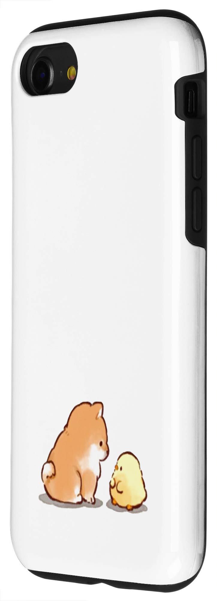 Cute Puppy Dog Corgi & Adorable Yellow Baby Chick Phone Case for iPhone SE (2020) / 7 / 8 - Protective Cover with Fun Animal Design for Daily Use, School, Work & Travel