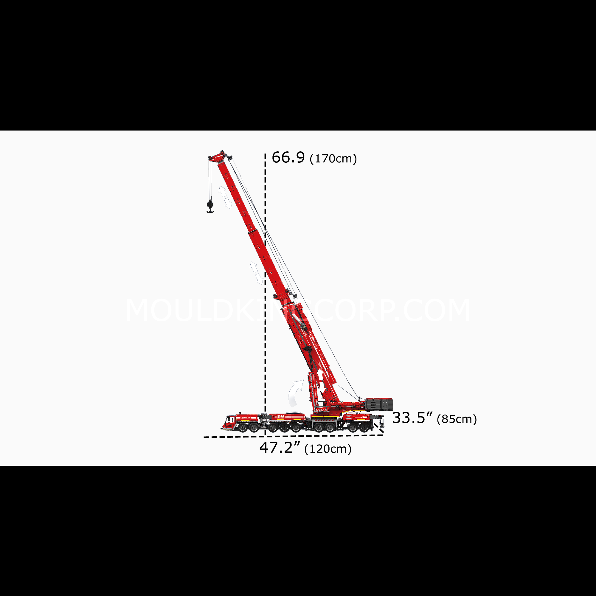 Mould King 17007 Ultimate Liebherr LTM 1120 Remote Control Crane Building Kit - 8506 Piece Technic Construction Set for Adults & Teens | STEM Toy, Engineering Model, Collector's Display, Birthday Gift for Boys & Girls | DIY Assembly Project for Home & Office Decor