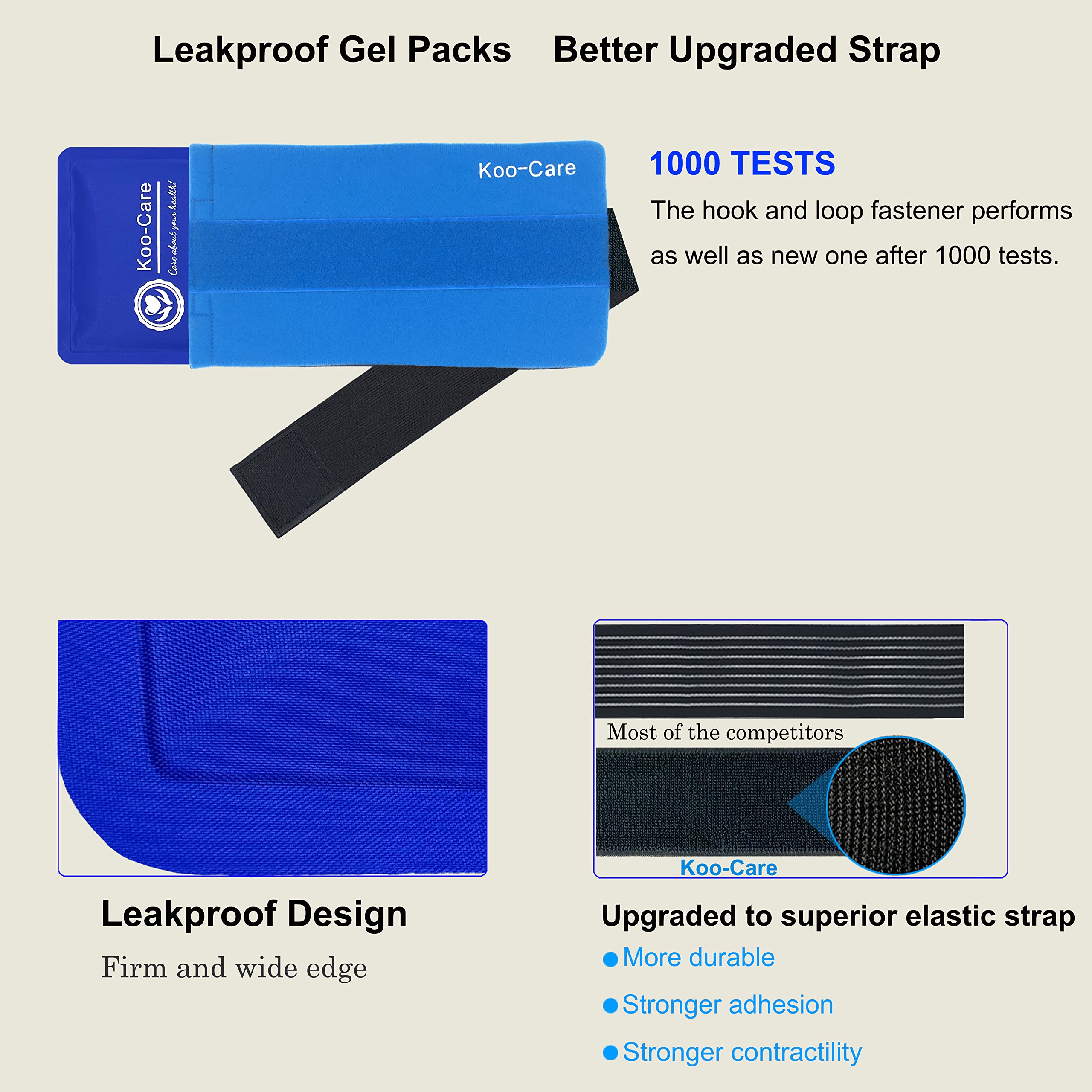 Koo-Care Reusable Hot & Cold Gel Ice Pack Wrap - Flexible 10