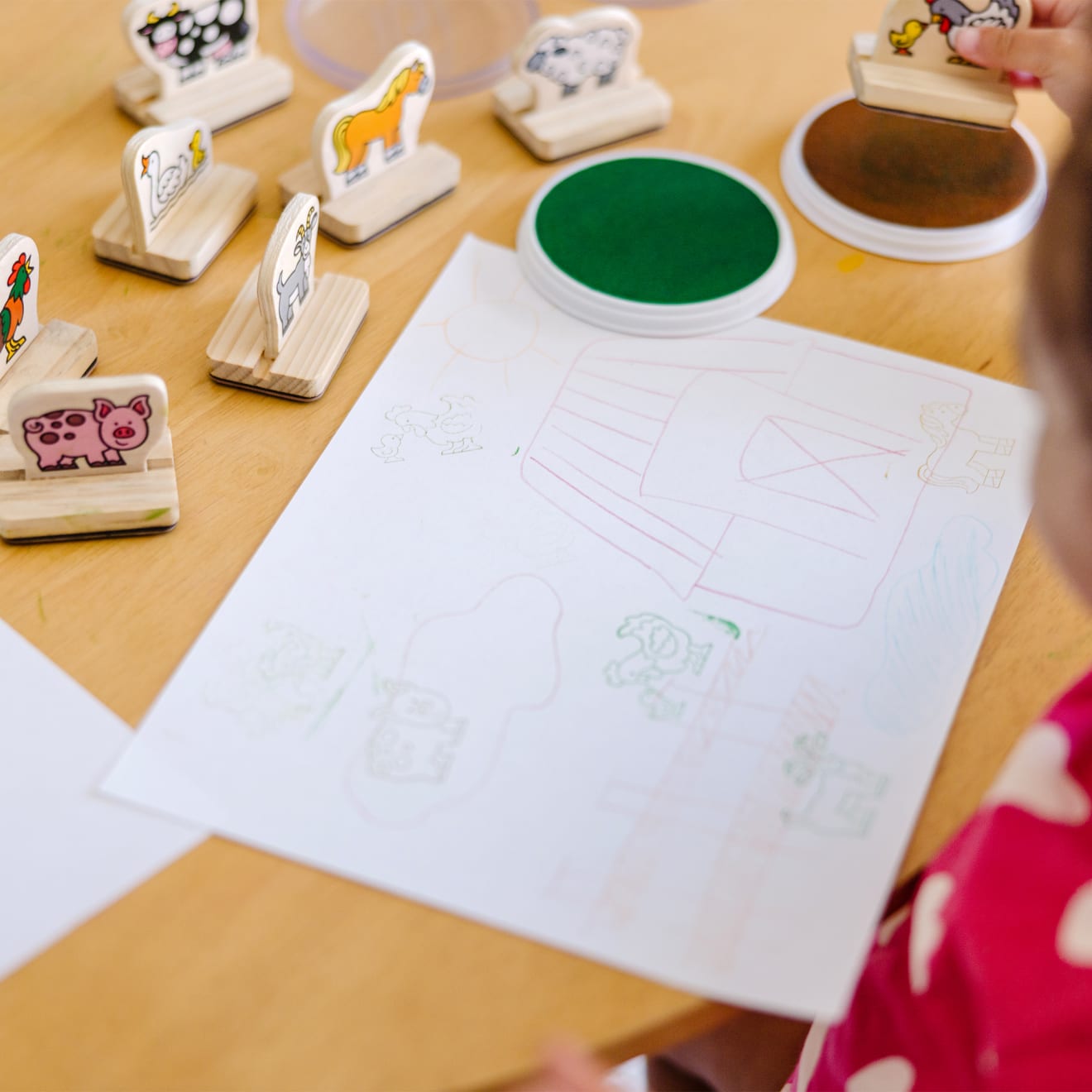 My First Wooden Stamp Set - Farm Animals for Kids | Early Learning & Arts & Crafts Activities | Perfect for Preschool, Homeschool & DIY Projects