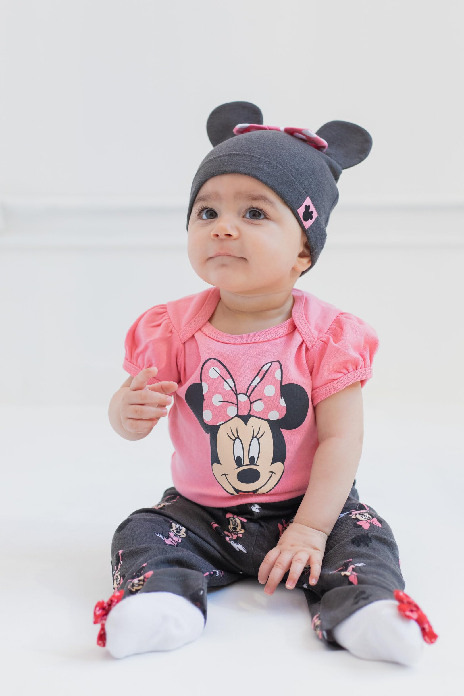 Disney Mickey Mouse & Minnie Mouse Baby Bodysuit Set - Lion King & Winnie the Pooh 3-Piece Outfit (Newborn to 12 Months) | Soft Cotton Infant Clothes for Photo Shoots, Birthday Parties & Daily Wear
