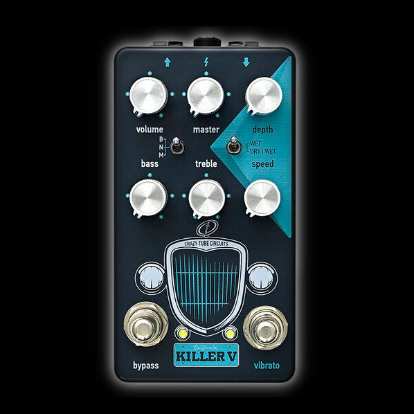 Crazy Tube Circuits Killer V Vibrato Guitar Effect Pedal - Vintage Analog Modulation for Guitarists | Perfect for Studio Recording & Live Performances