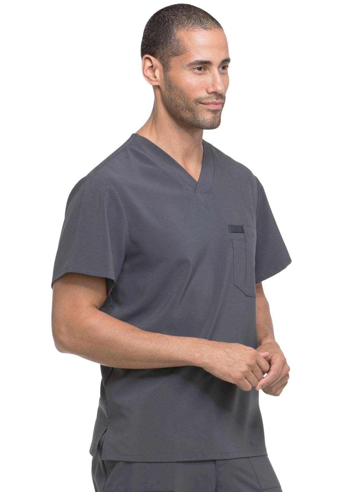 Dickies EDS Essentials Men's Scrubs Top - Tuckable V-Neck Work Shirt DK635 | Comfortable Medical Uniform for Doctors, Nurses & Healthcare Professionals