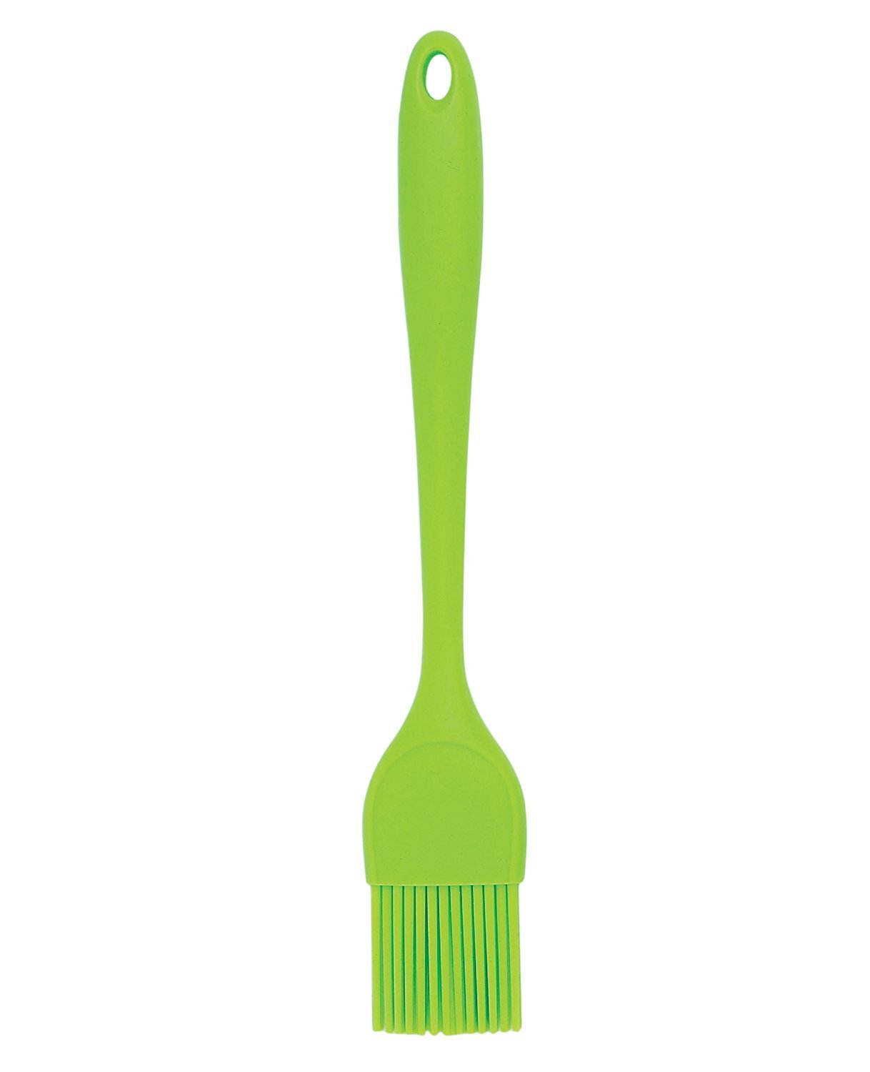 HIC Heat-Resistant Silicone Basting Brush - Flexible Nonstick Baking Brush for Grilling, Roasting & Basting - 11.25 Inch Kitchen Tool (Kiwi Green) - Perfect for BBQ, Cake Decorating & Pastry Glazing