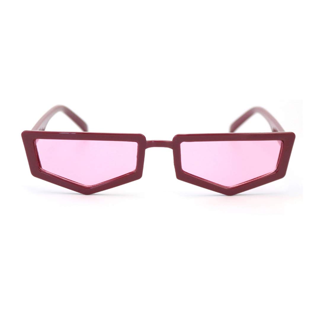 Trendy Women's Unique Small Irregular Polygon Fashion Sunglasses - Perfect for Costume Parties, Beach Outings & Summer Style