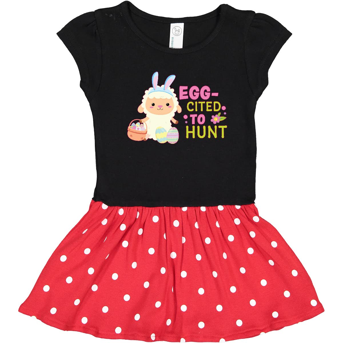 Easter Lamb Toddler Dress with Egg Basket - Perfect for Egg Hunts