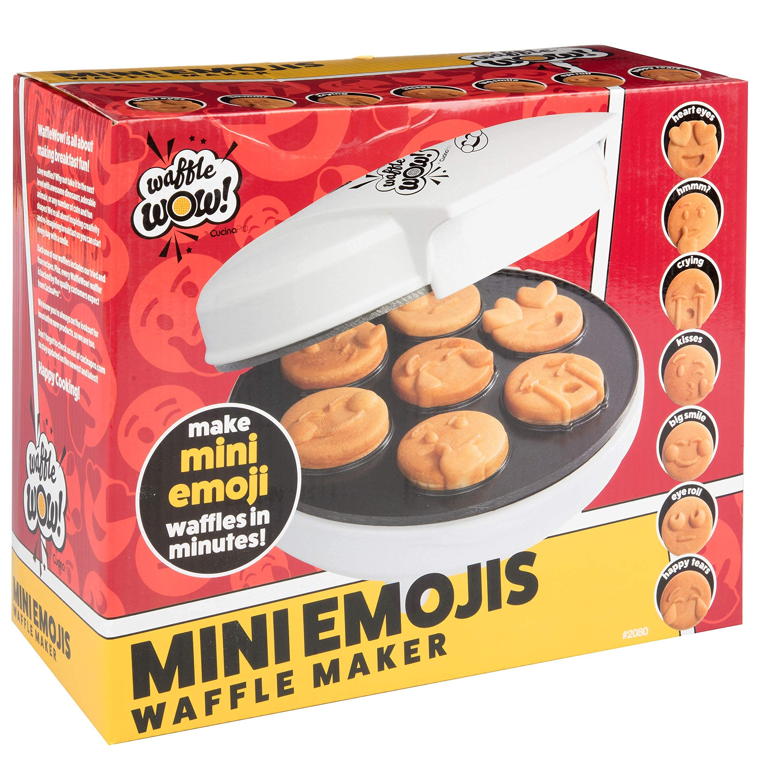 **Waffle Maker Bundle - Mini Emojis, Outer Space & Dungeon Heroes Non-Stick Waffle Iron for 3D Shaped Waffles & Pancakes - Perfect for Kids Breakfast, Party Snacks & Fun Family Cooking**