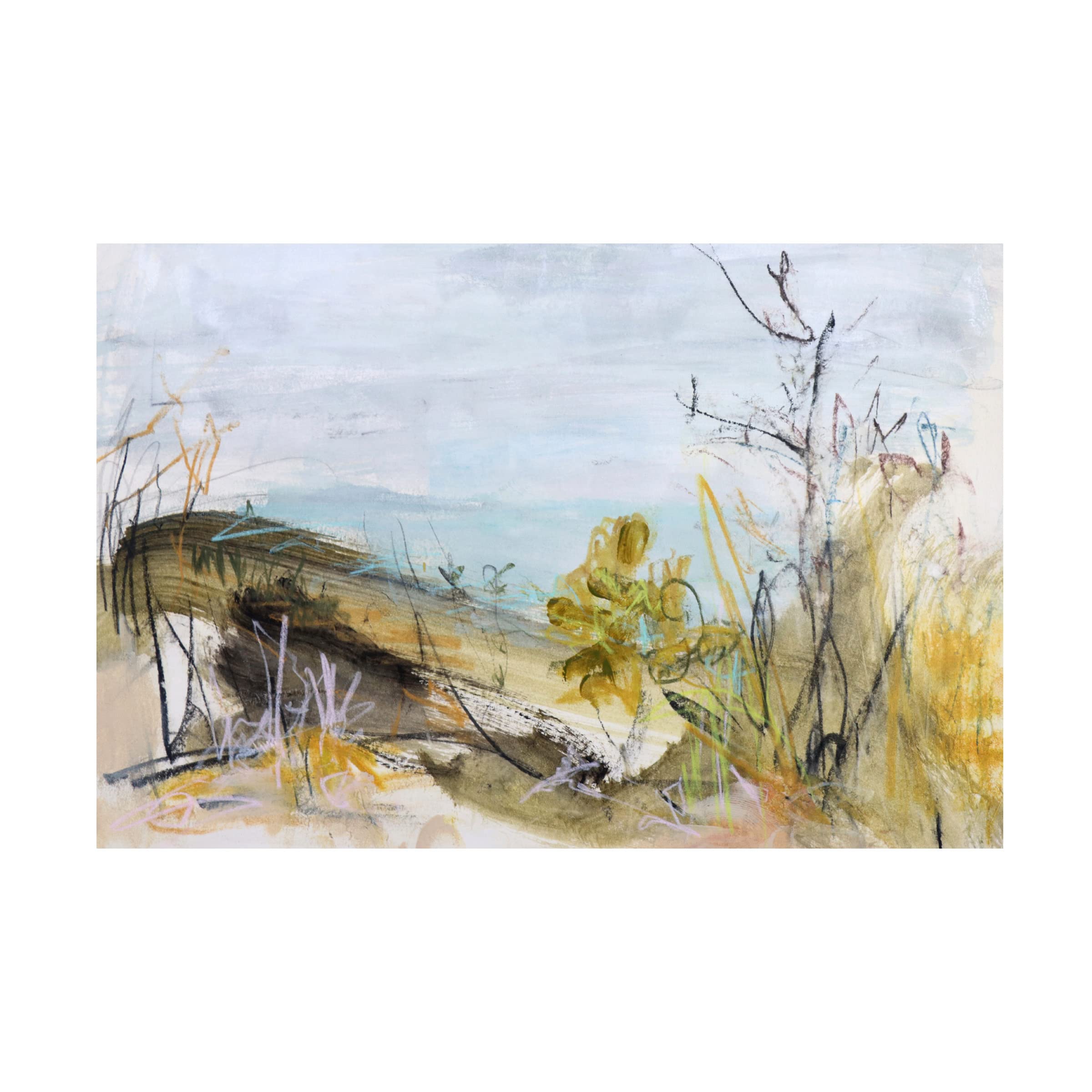 Trademark Fine Art 'Over The Dune Clarkes Beach' Canvas Wall Art Print by Ann Gordon - Coastal Landscape Painting for Beach House & Living Room Decor