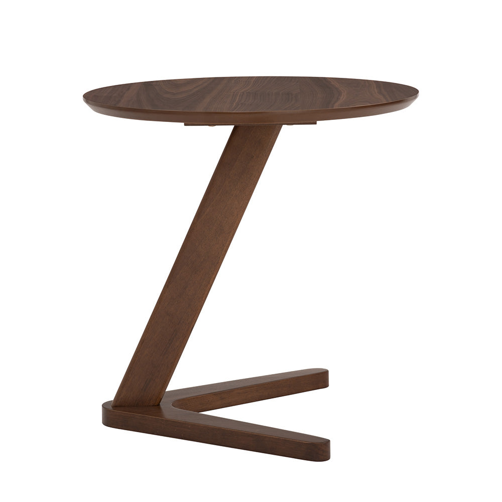 TRIS Side Table - Solid Walnut Wood End Table for Living Room, Bedroom & Office - Modern Nightstand with Storage Shelf - Perfect for Small Spaces & Home Decor