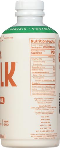 Organic Original Oat Milk 28 fl oz - Non-GMO, Gluten-Free, Dairy-Free, Vegan Oat Milk - Perfect for Coffee, Smoothies & Baking (Pack of 6)