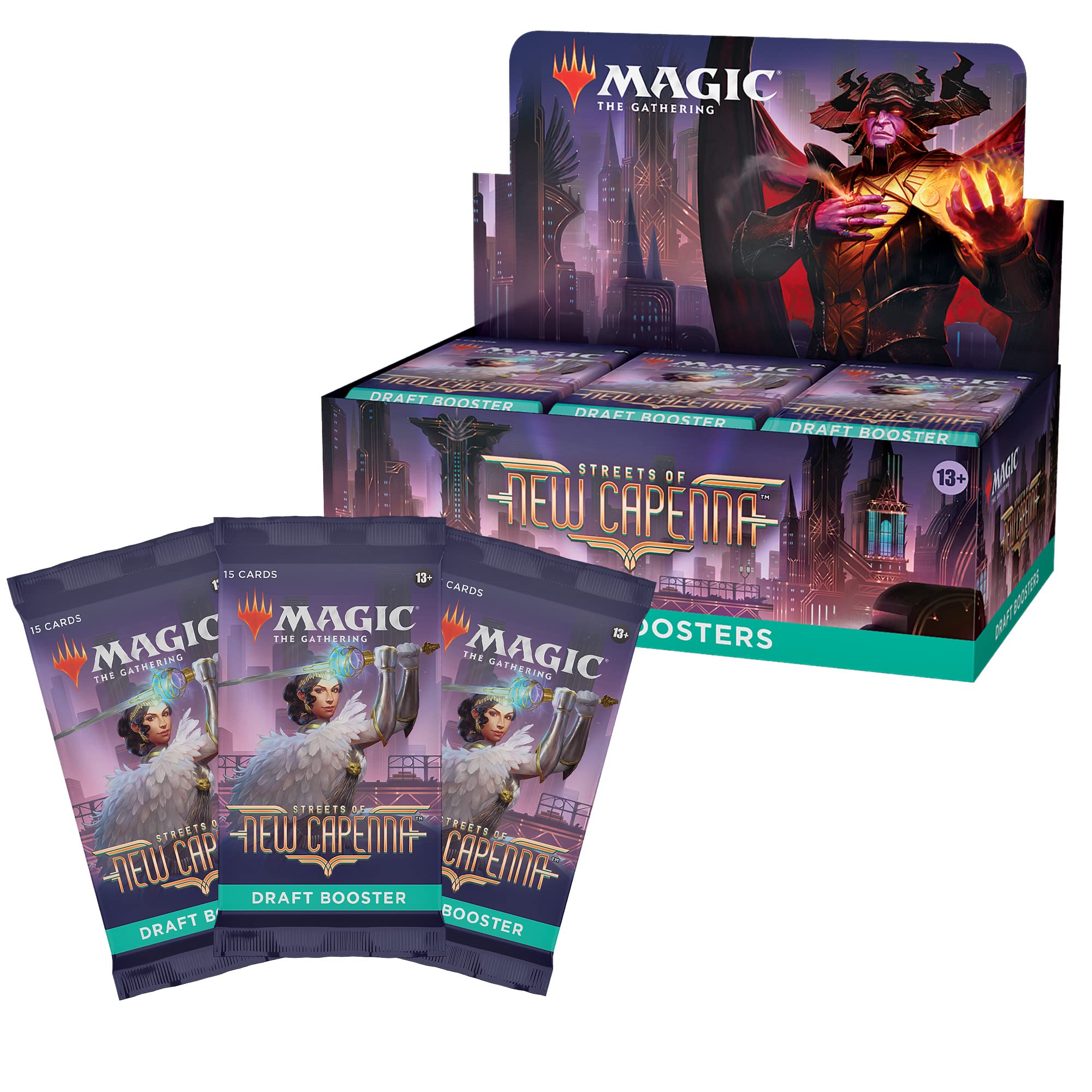 Magic: The Gathering Streets of New Capenna Draft Booster Box - 36 Packs + 1 Box Topper (541 Cards) | MTG Collectible Trading Card Game for Deck Building & Strategy Play | Perfect for Game Nights & Tournaments