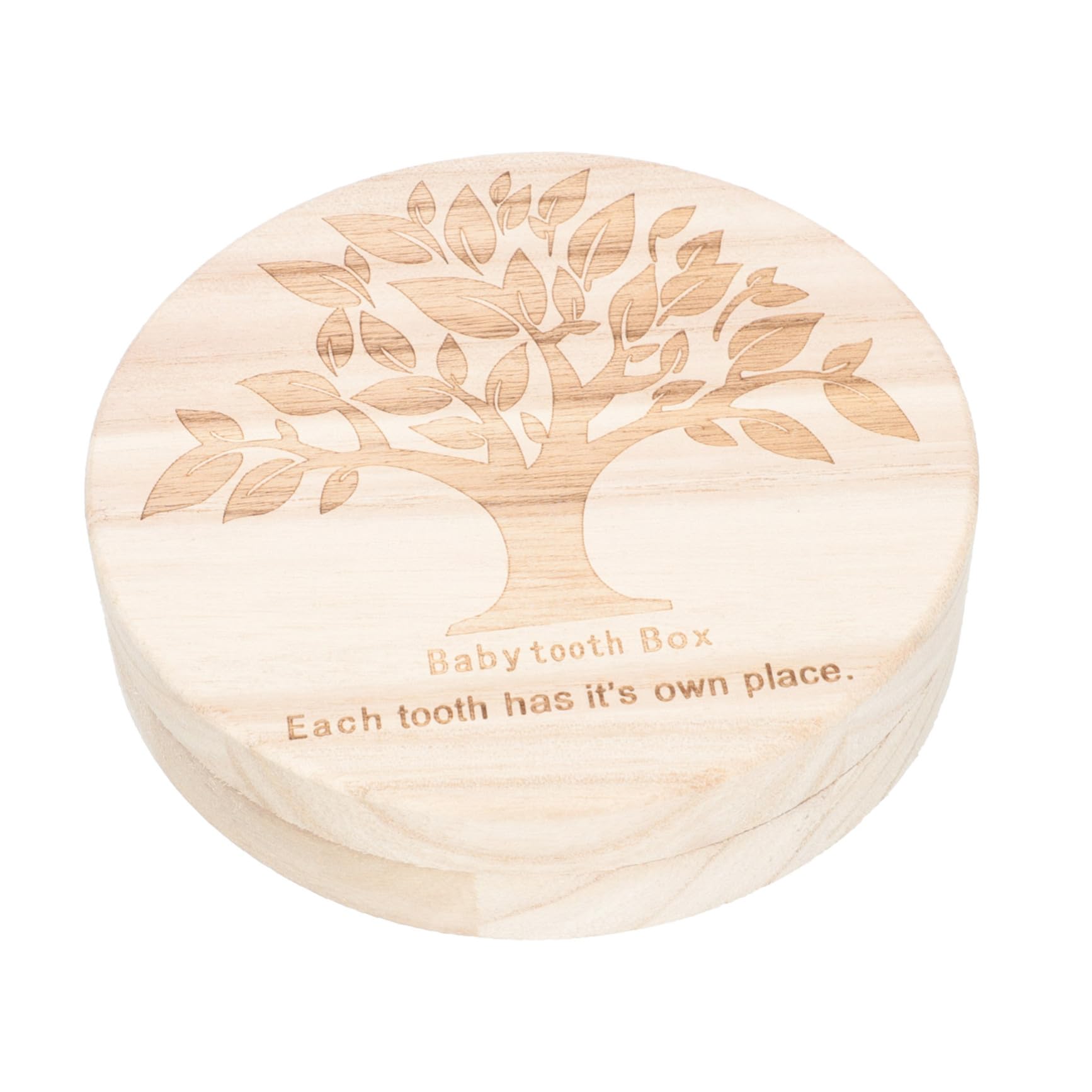 Natural Wood Baby Tooth Holder Organizer Box - COOLHIYA Tooth Saver Case for Kids | Perfect for Storing Lost Baby Teeth, First Tooth Keepsake, and Childhood Memories