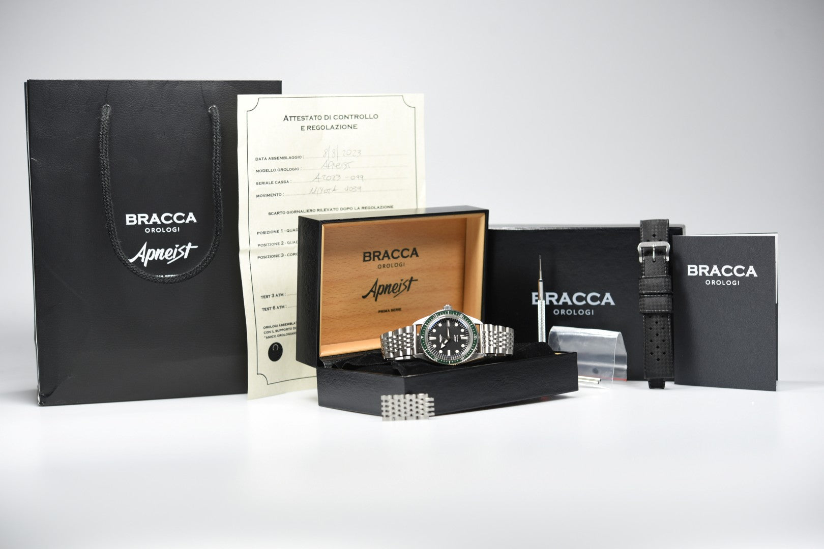 Bracca Apneist Verde Limited Edition Diving Watch - Pre-Owned Luxury Timepiece for Men | Perfect for Scuba Diving, Water Sports & Formal Occasions