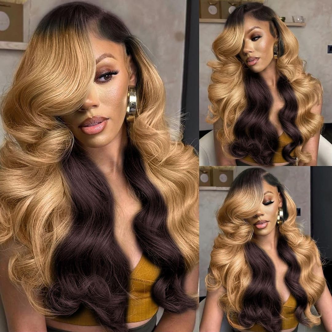 13x6 Honey Blonde HD Lace Front Wig 250 Density Human Hair - Pre Plucked with Baby Hair, 32