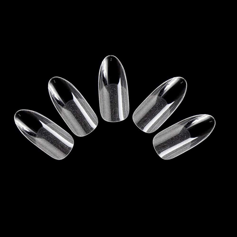 360PCS Full Cover False Nails - Transparent Matte Artificial Nails with French Tips - 12 Sizes Nail Kit for Manicure, Wedding, Party & Daily Wear