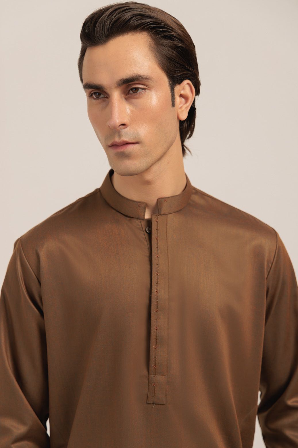 Stylish Blended Golden Kurta Shalwar Set for Women - Traditional Pakistani Outfit for Festivals, Weddings & Special Occasions