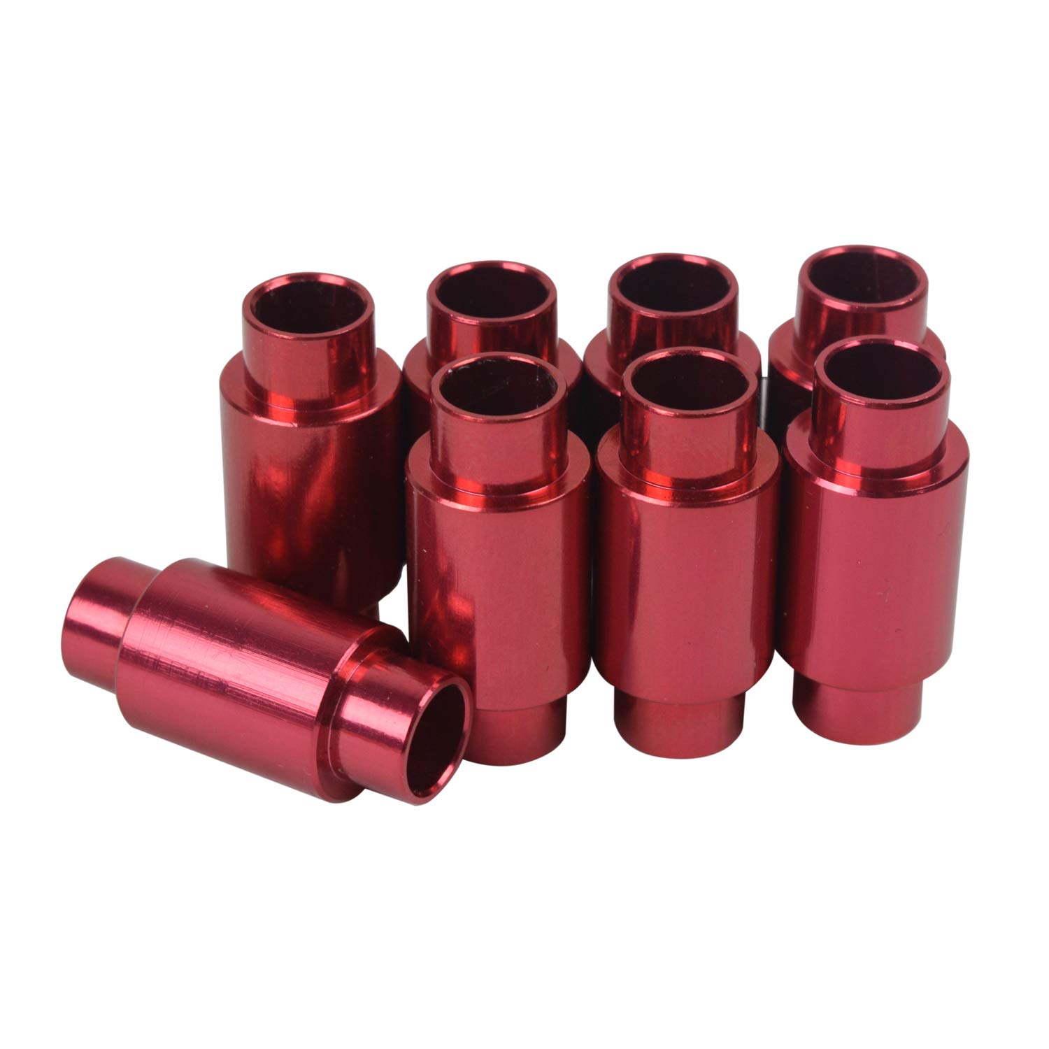 BSB Inline Axle Aluminum Spacer 8-Pack - 6mm Micro Spacers for Mini Bearings 688 - Perfect for Skateboards, Scooters & RC Cars
