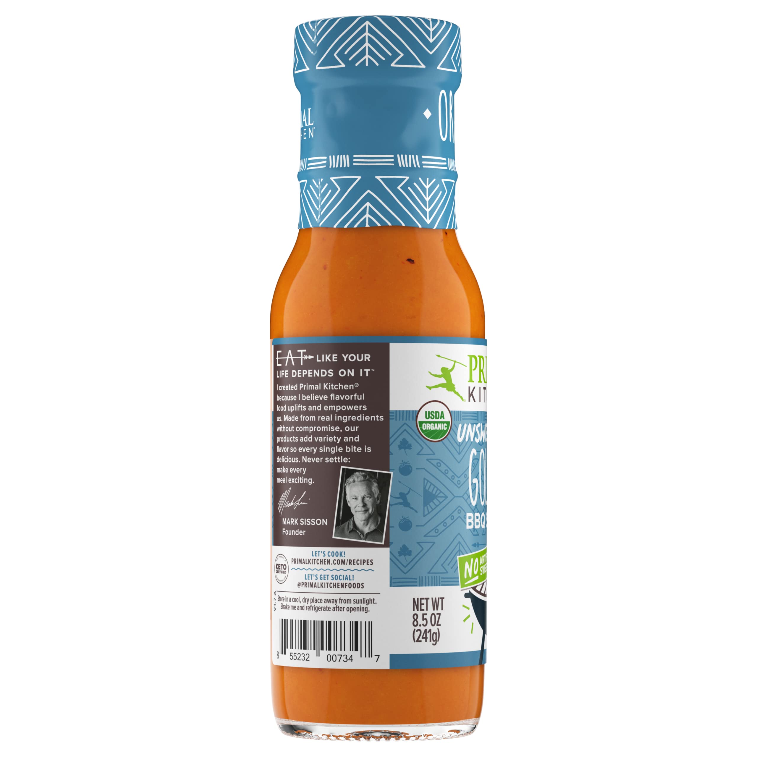 Organic Carolina Gold BBQ Sauce by Primal Kitchen - 8.5 oz | Paleo, Keto & Whole30 Friendly | Perfect for Grilling, Dipping & Marinades