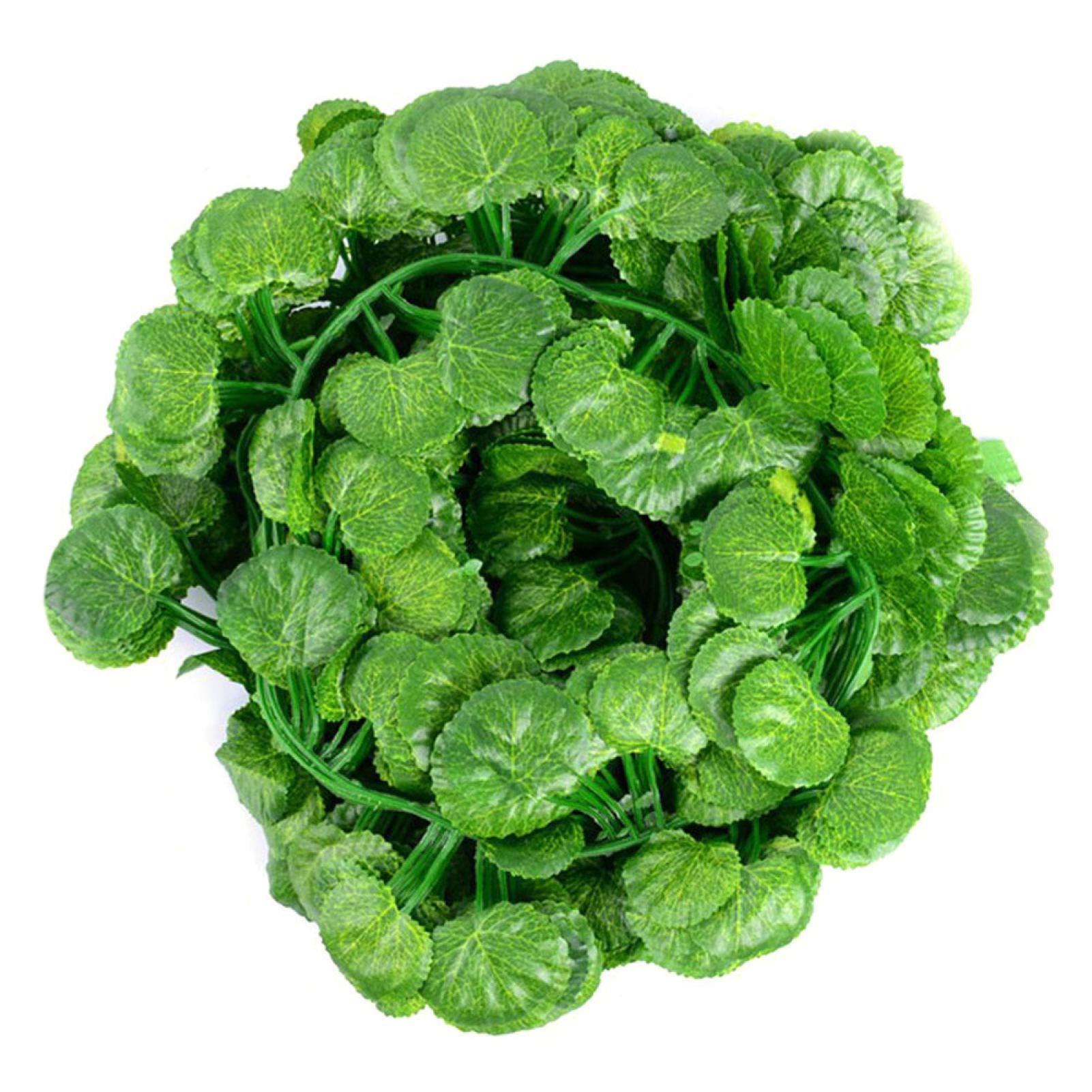 12Pcs Artificial Grape Leaf Vine - Hanging Fake Plants for Wall, Garden, Fence Decor - Perfect for Home, Wedding, Party & Outdoor Decoration