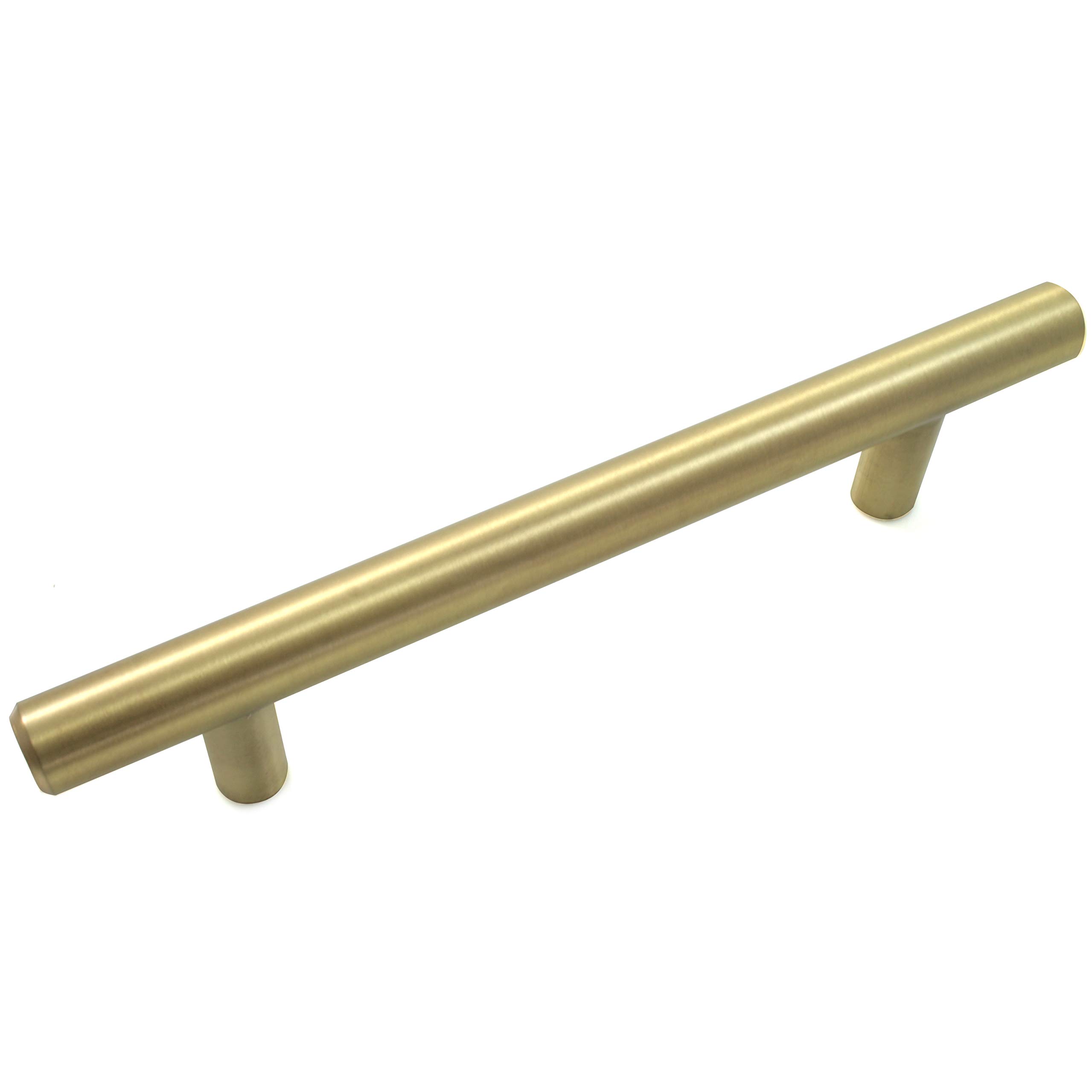 Laurey 87204 - 4 Inch (102mm) Melrose Cabinet Hardware Bar Pull - Satin Brass Finish - Pack of 100 - Perfect for Kitchen Cabinets, Bathroom Vanities, and Furniture Drawers