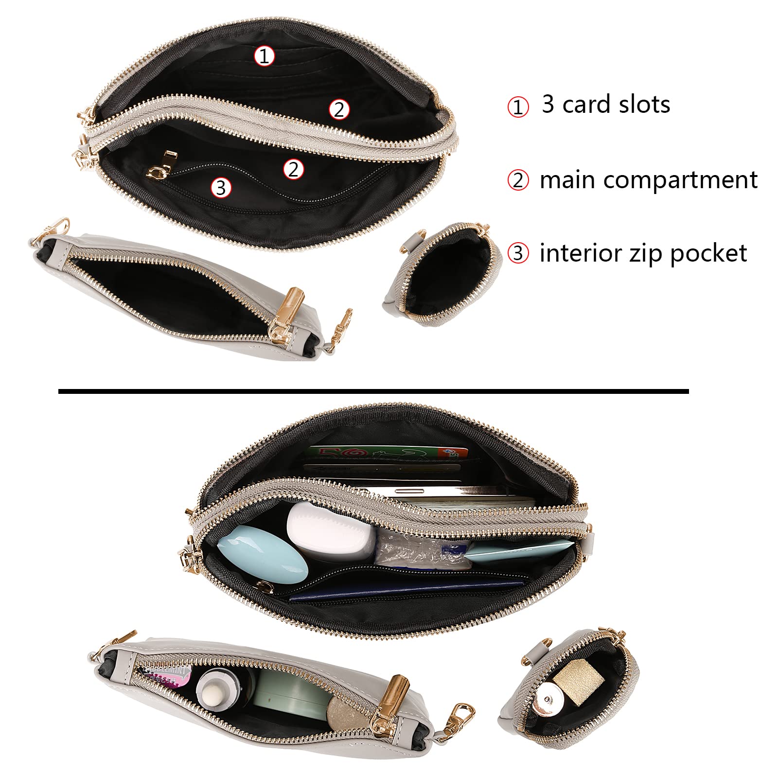 Uromee Women's Crossbody Bag - Adjustable Strap for Travel & Hiking