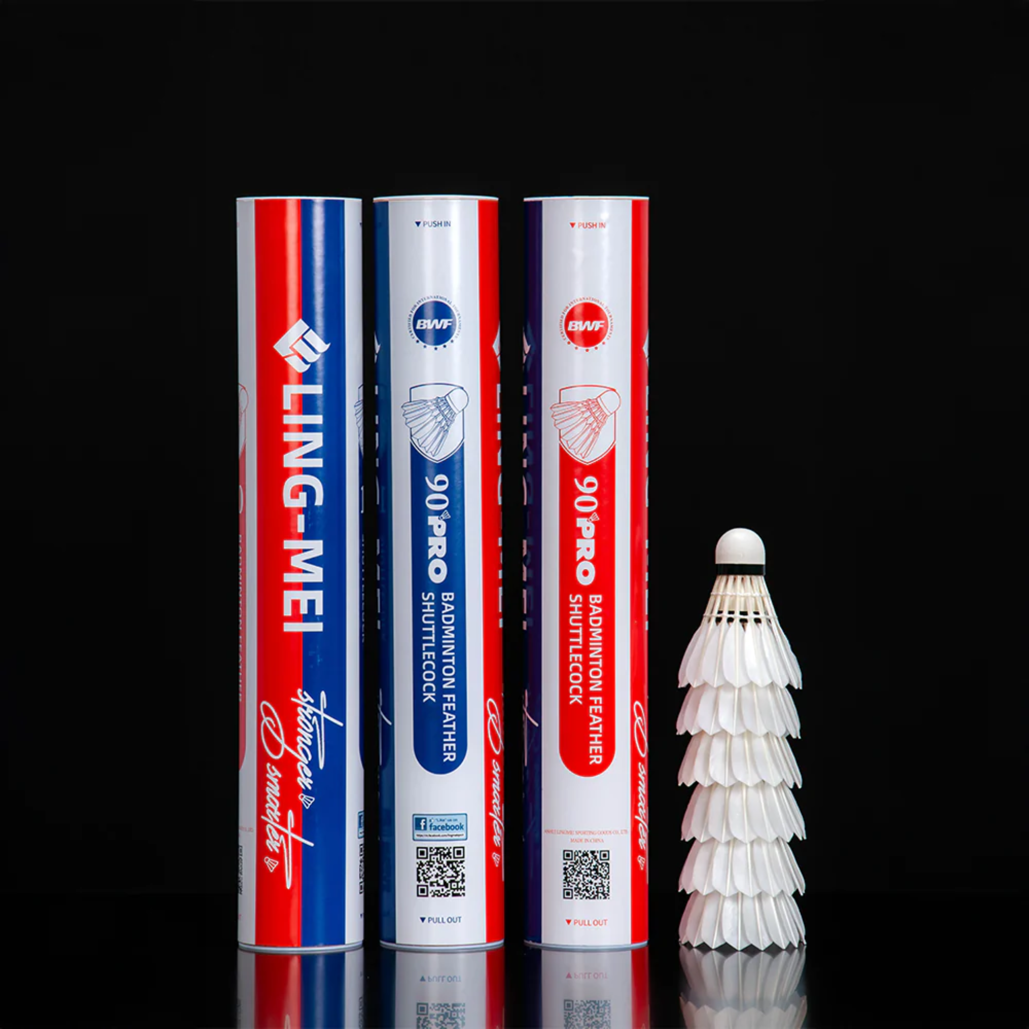 Premium LingMei 90 Pro Badminton Feather Shuttlecocks - High Quality Goose Feather Badminton Birdies for Professional Tournament Play & Training - Perfect for Indoor/Outdoor Court Games