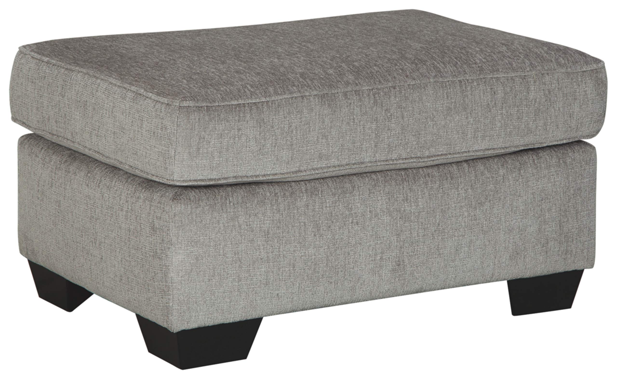 Signature Design by Ashley Altari Modern Rectangular Accent Ottoman in Light Gray - Stylish Footrest & Extra Seating for Living Room, Bedroom or Office