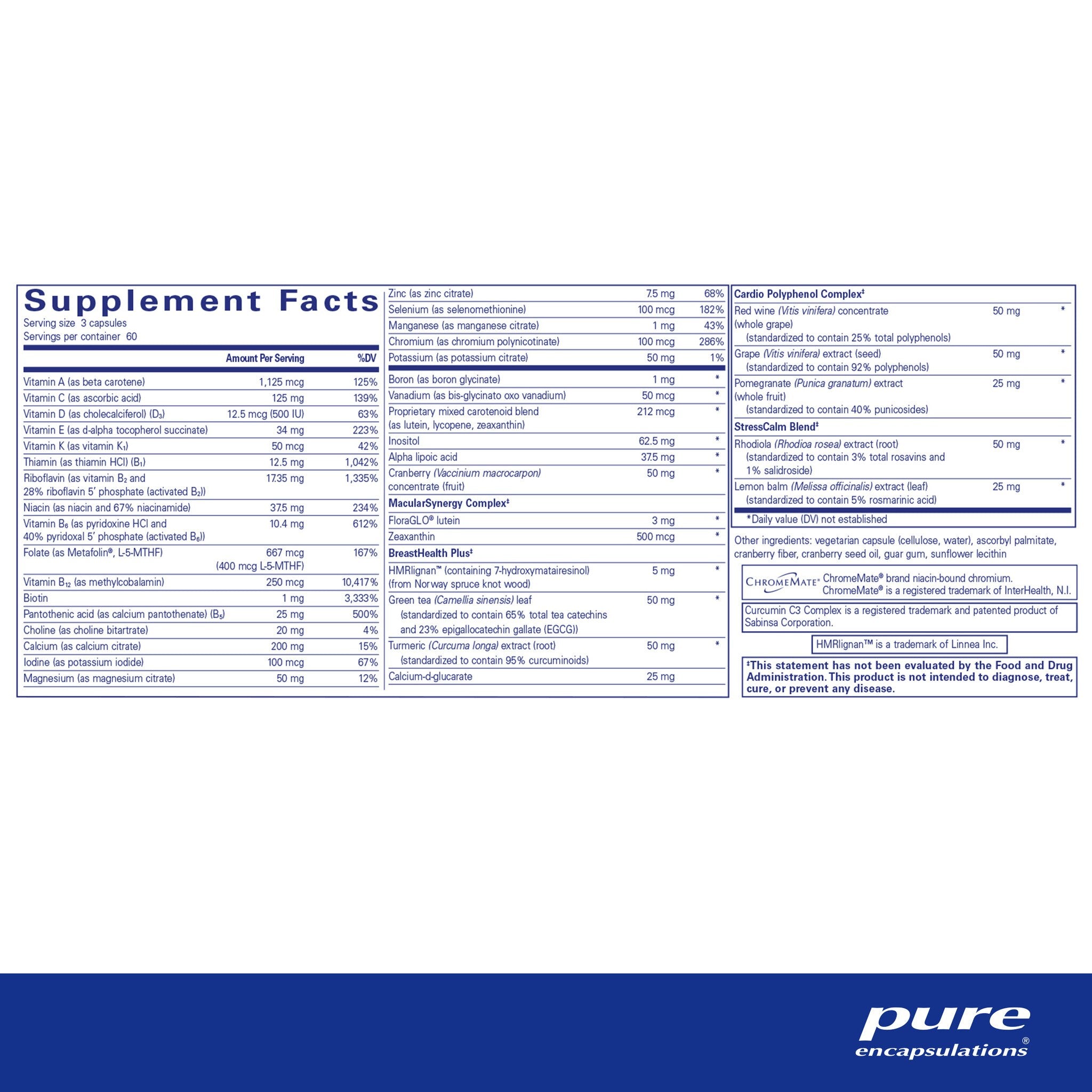 Pure Encapsulations Women's Multivitamin - Premium Daily Vitamins for Women's Health & Wellness | Supports Energy, Immunity & Hormonal Balance for Active Lifestyles