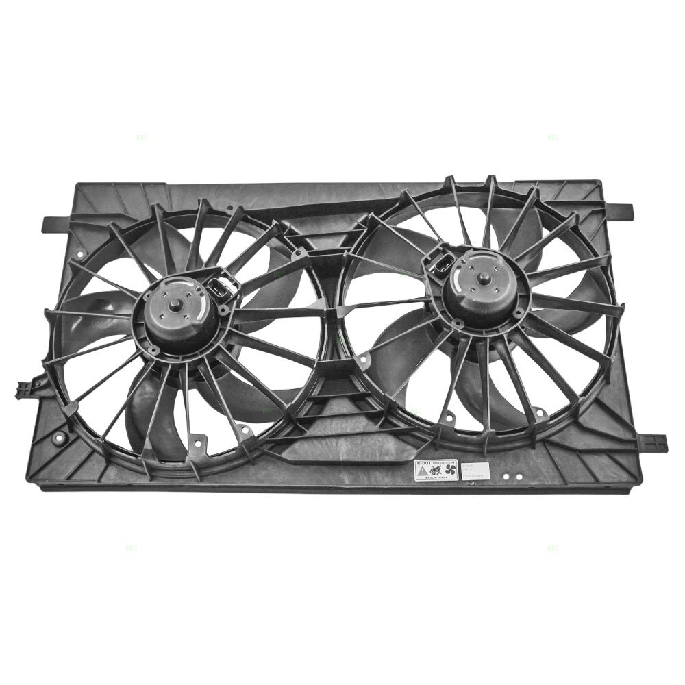 Brock Replacement Dual Cooling Fan Assembly for 2007-2010 Dodge Avenger, Chrysler Sebring, Jeep Compass & Patriot - Compatible with 68004051AA, 68031873AA - Perfect for Engine Overheating Prevention & AC Performance