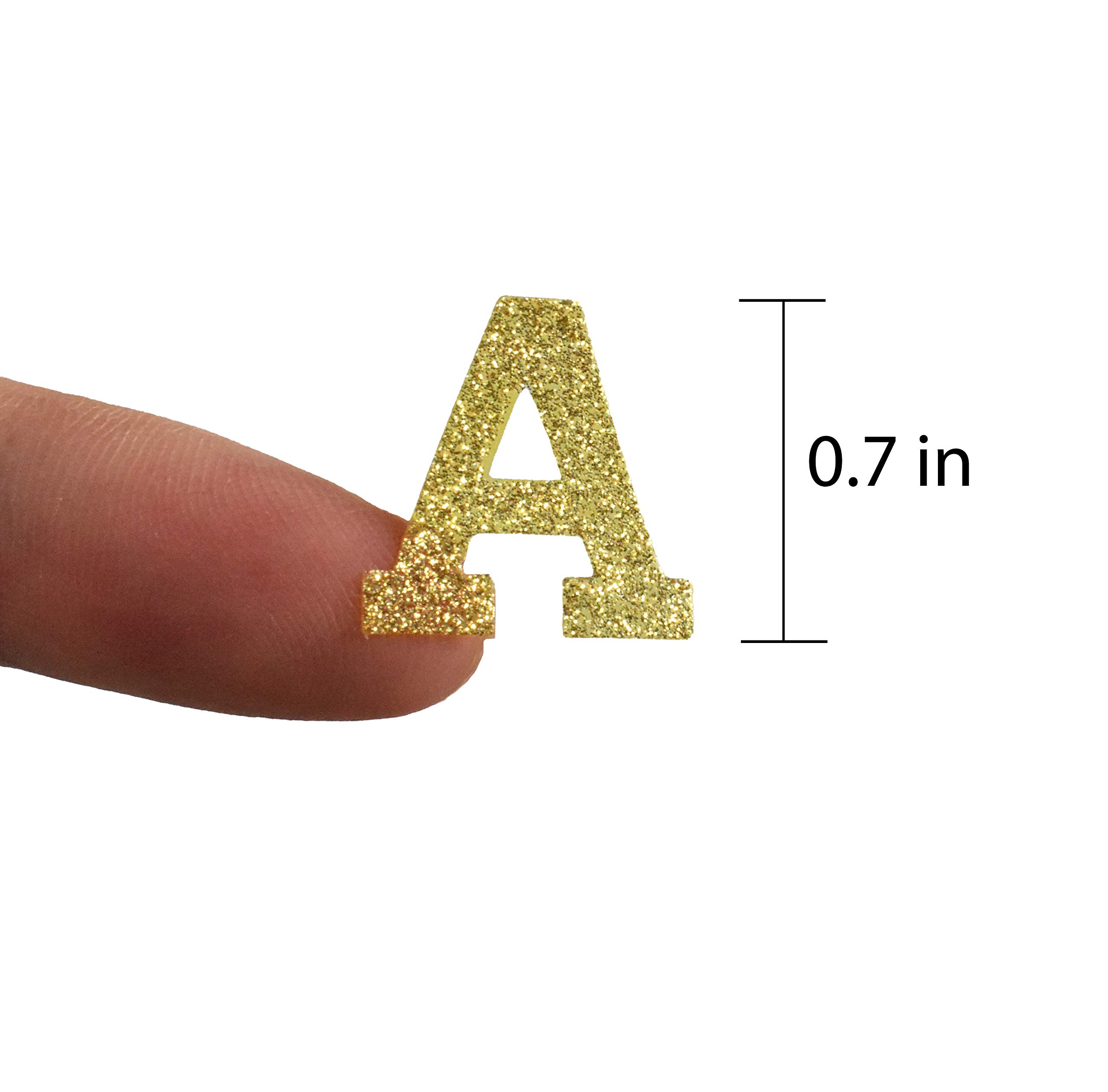 Gold Glitter Alphabet Letter Stickers - 3 Sheets for Scrapbooking, DIY Crafts, Journaling & Home Decor