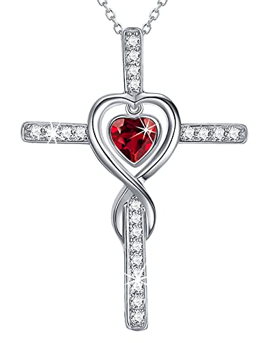 A. January Birthstone Garnet Necklace