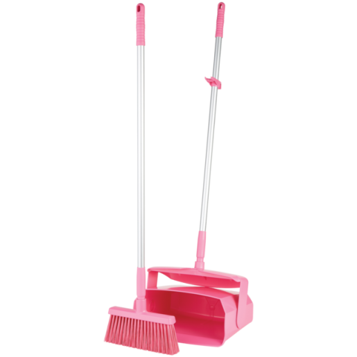 Sturdy Lobby Dustpan with Broom Set (1 Pack) - Ideal for Home, Office, and Commercial Cleaning