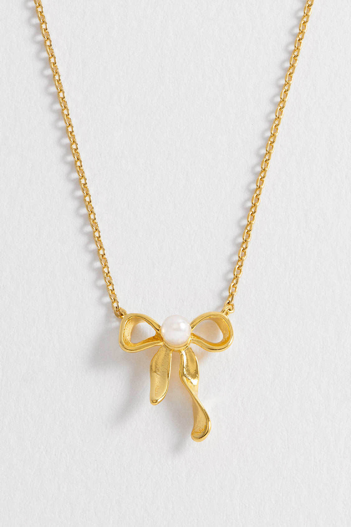 Elegant Pearl Bow Necklace for Women - Dainty & Timeless Jewelry Gift for Brides, Prom, or Special Occasions