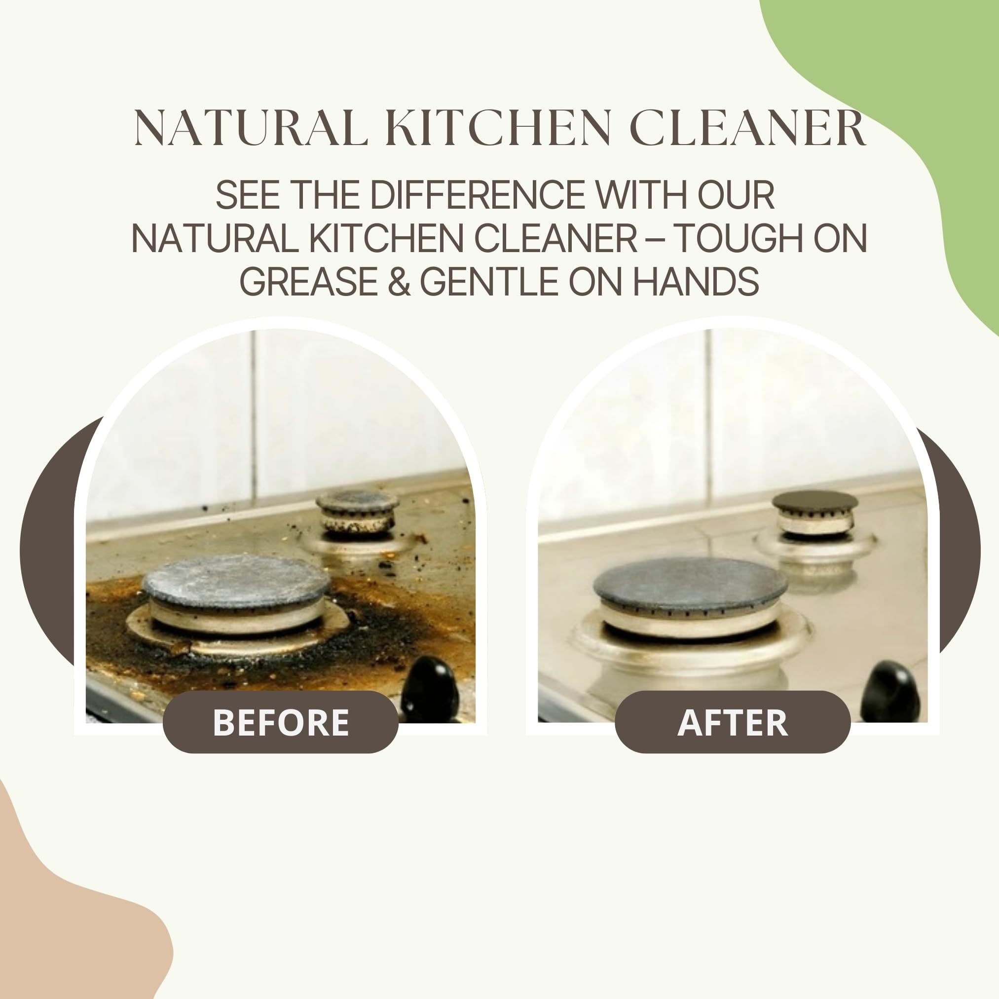 SacredEarth All-Natural Kitchen Cleaner with Orange, Lavender, Clove, Eucalyptus & Peppermint - 500ml Eco-Friendly Degreaser for Countertops, Stoves, Sinks & Appliances