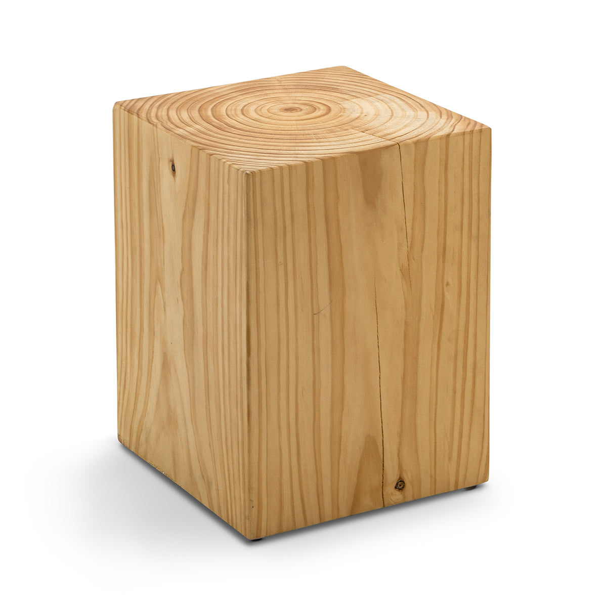 Chase Square Stump Stool - Rustic Wooden Side Table, Stool & Footrest - Perfect for Living Room, Bedroom, Patio & Outdoor Use