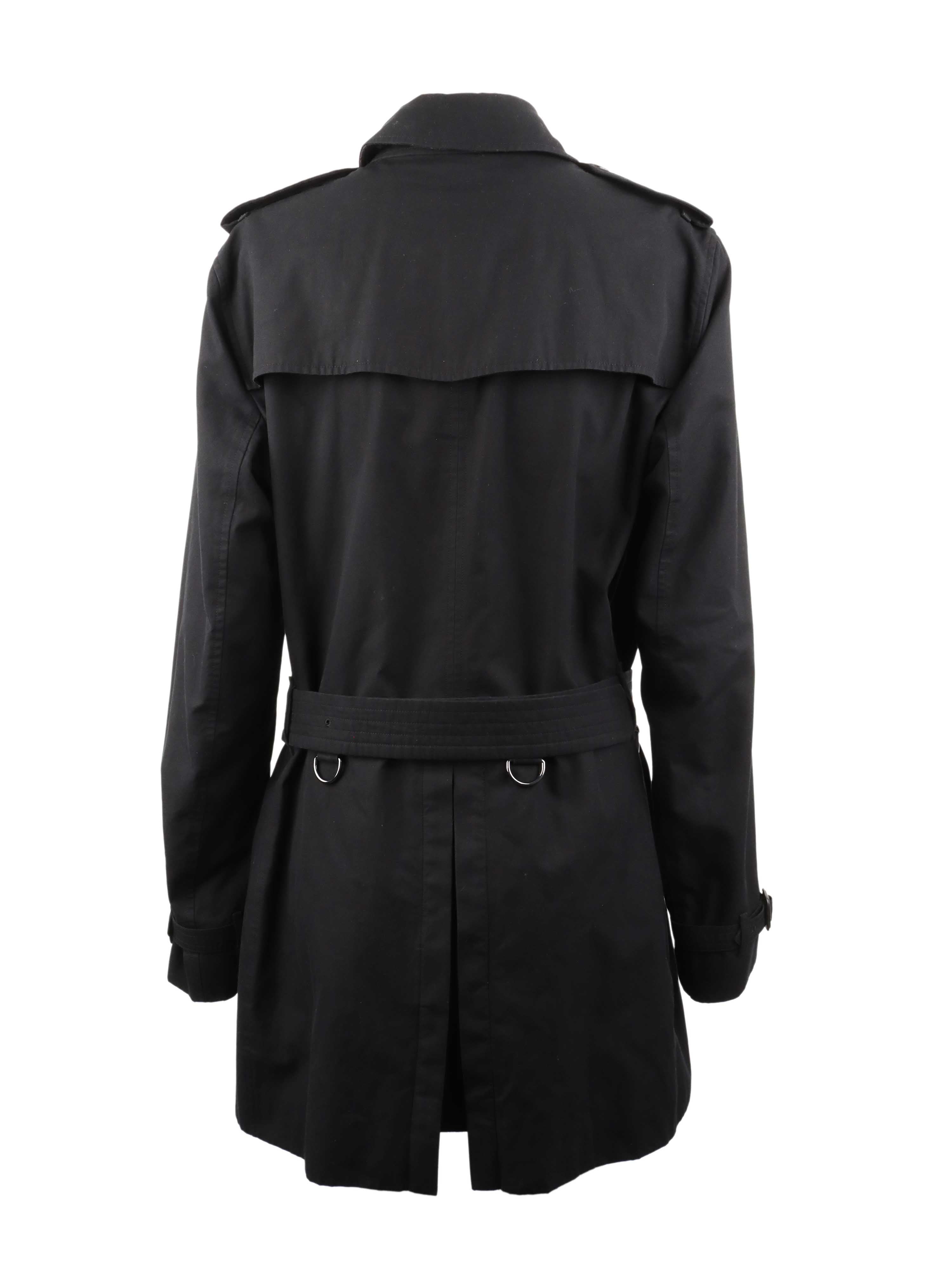 Burberry Black Trench Coat for Women - Classic Waterproof Wool Blend Outerwear | Perfect for Fall, Winter & Formal Occasions