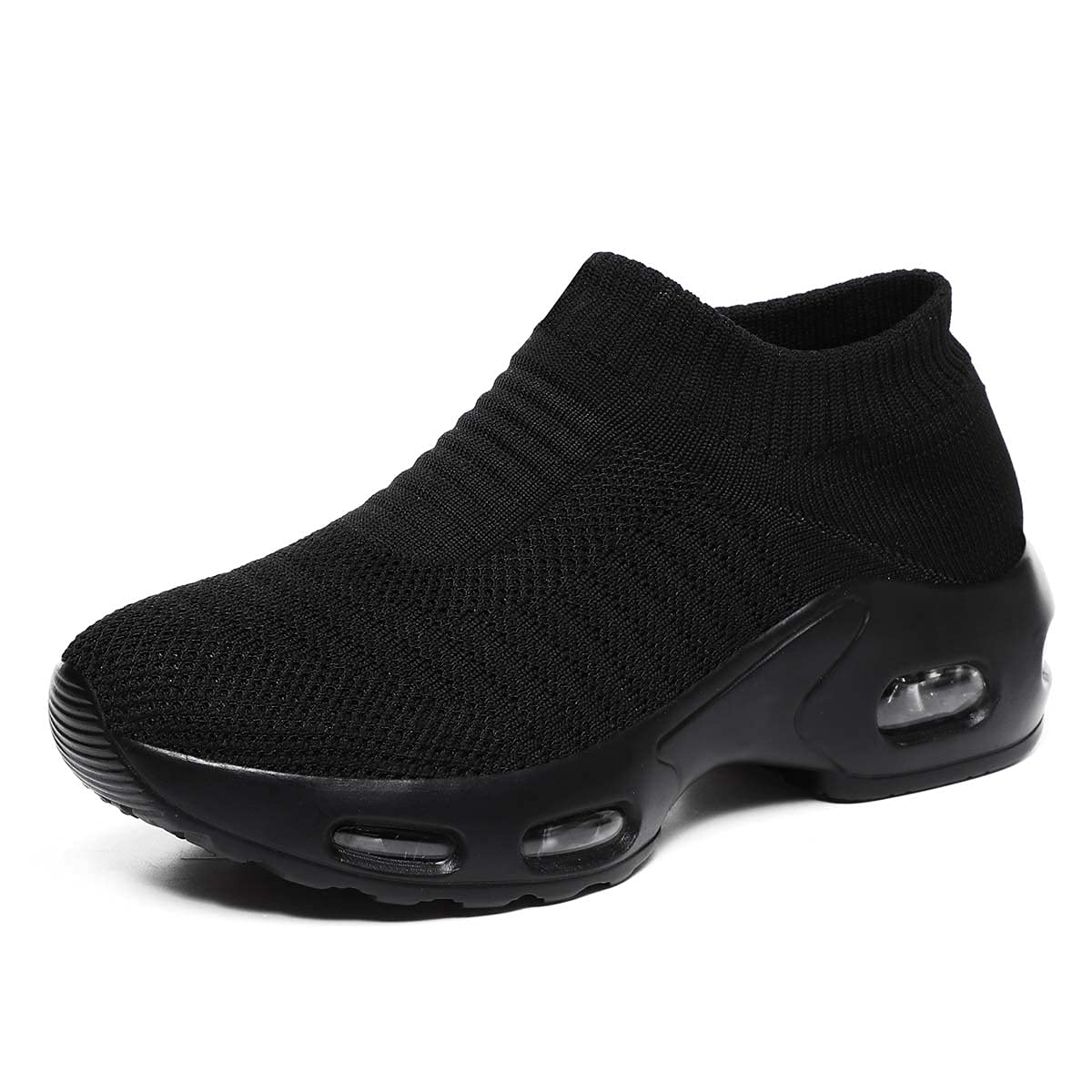 Women's Lightweight Knit Slip-On Sneakers with Air Cushion Sole - Comfortable Casual Walking Shoes for Nurses, Doctors & Healthcare Workers - Perfect for Hospital Shifts, Clinic Work & All-Day Wear