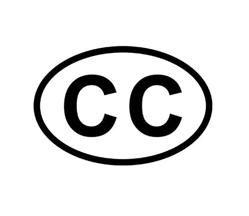 YANGANG6 Creative CC Consular Corps Country Code Oval Car Decals & Stickers - 15cm x 10cm Black Vinyl Stickers for VW CC - Fun Personality Car Styling for Windows, Bumpers & Laptops