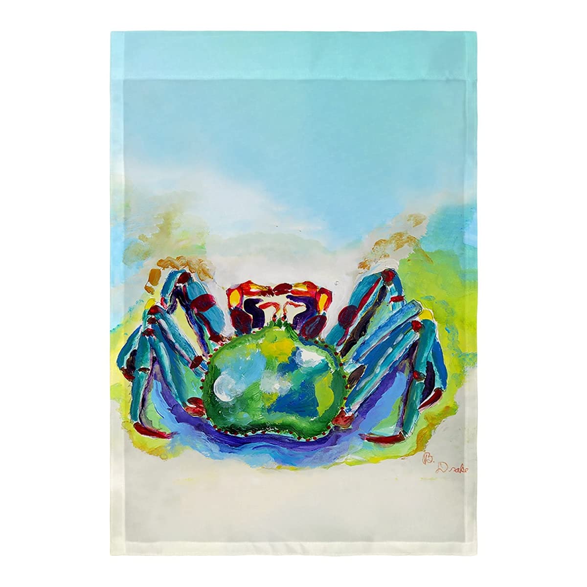 Betsy Drake FL1141 12.5 x 18 Inch King Crab Flag - Durable Outdoor Decorative Flag for Beach House, Coastal Decor, and Crab Lovers