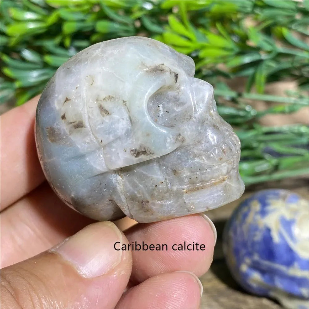 Natural Black Tourmaline Obsidian Crystal Skull - Bloodstone Healing Stone for Reiki, Meditation & Energy Work - Unique Mineral Cranium Decor for Home, Office or Sacred Space