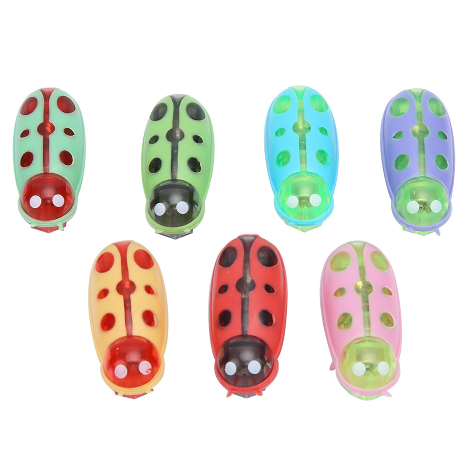 7Pcs Interactive Cat Toys Set - Mini Cute Ladybug Electronic Moving Toys with Automatic Motion for Indoor Cats & Kittens - Battery Operated Fun Chasing Play for Exercise & Entertainment (4CM) - Perfect for Playtime, Training & Bonding with Your Feline Friend