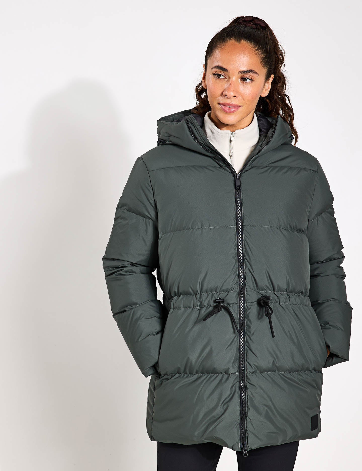 Kirschallee Jacket for Men & Women - Waterproof Windbreaker with Hood - Slate Green Outdoor Jacket for Hiking, Camping & Travel