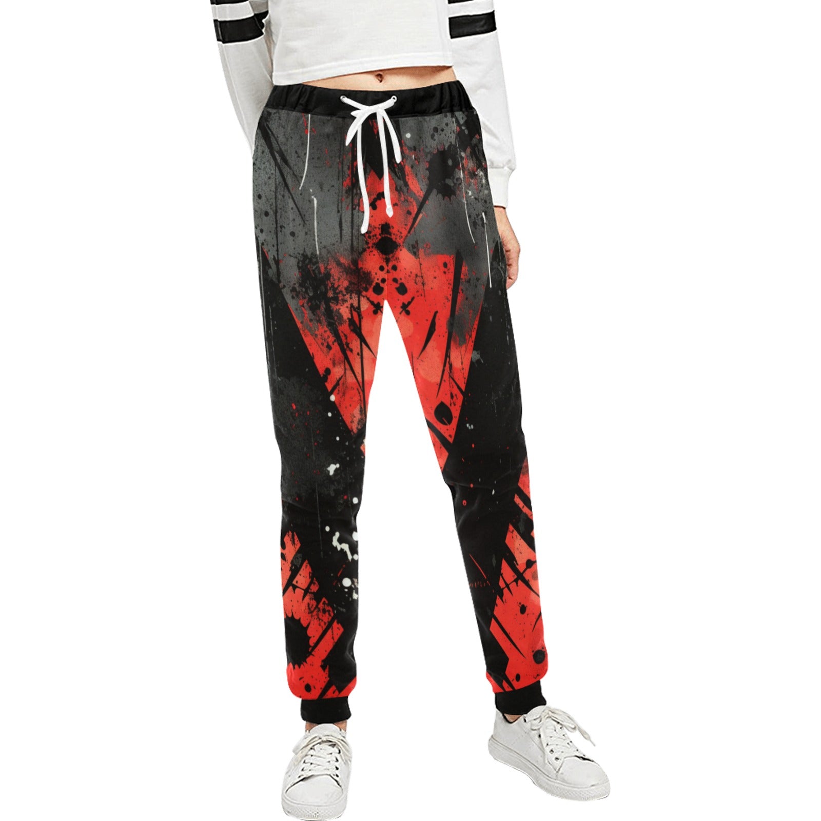 Stylish Abstract Gothic Design Casual Sweatpants for Women & Men - Comfortable Lounge Pants for Home, Gym, and Streetwear Fashion