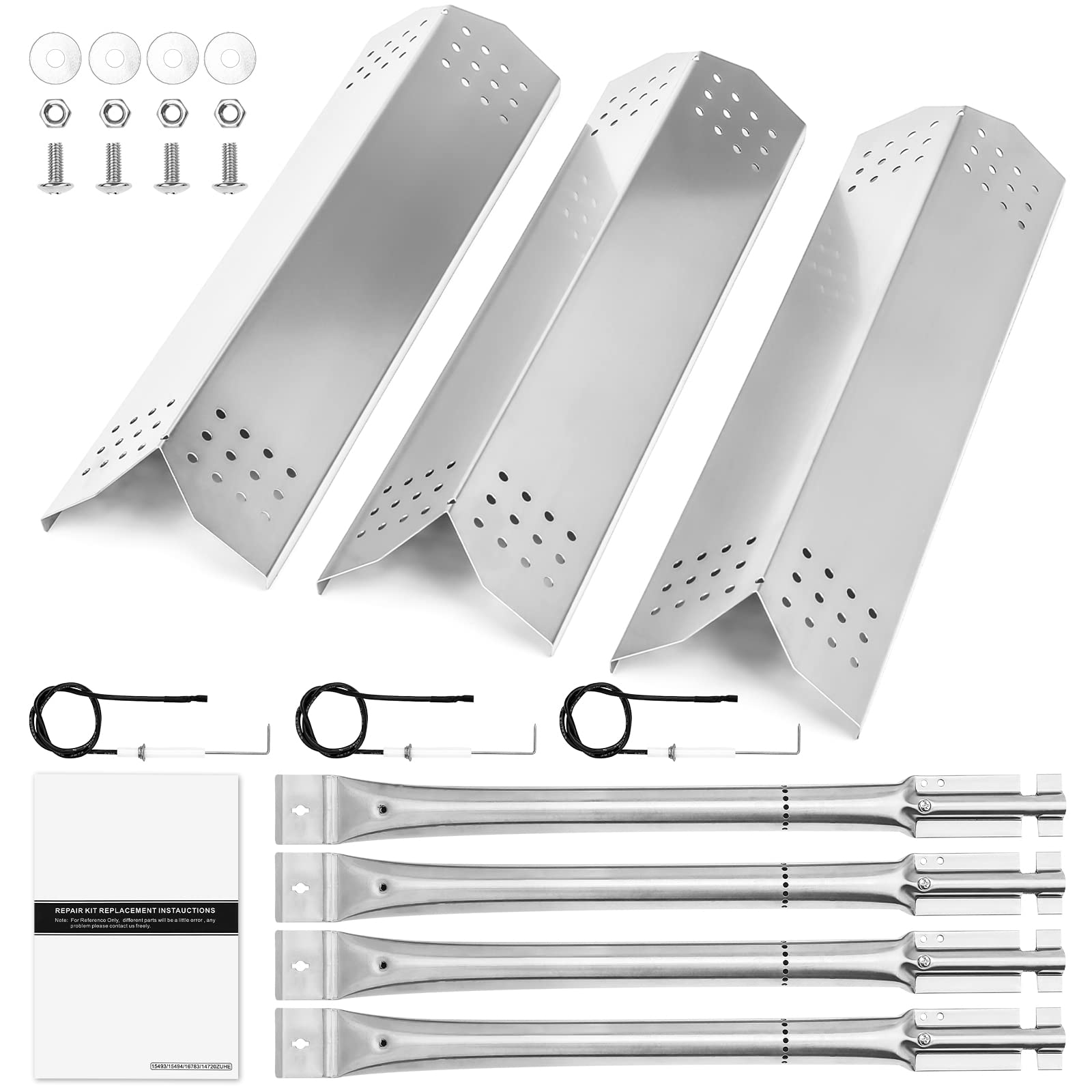 Uniflasy Replacement Grill Parts for Kitchenaid 720-0787D 720-0953 3 Burner Gas Grills - Compatible with Kitchen Aid 720-0819 720-0819A 720-0819G Models - Perfect for Outdoor BBQ, Backyard Cooking & Gas Grill Repair