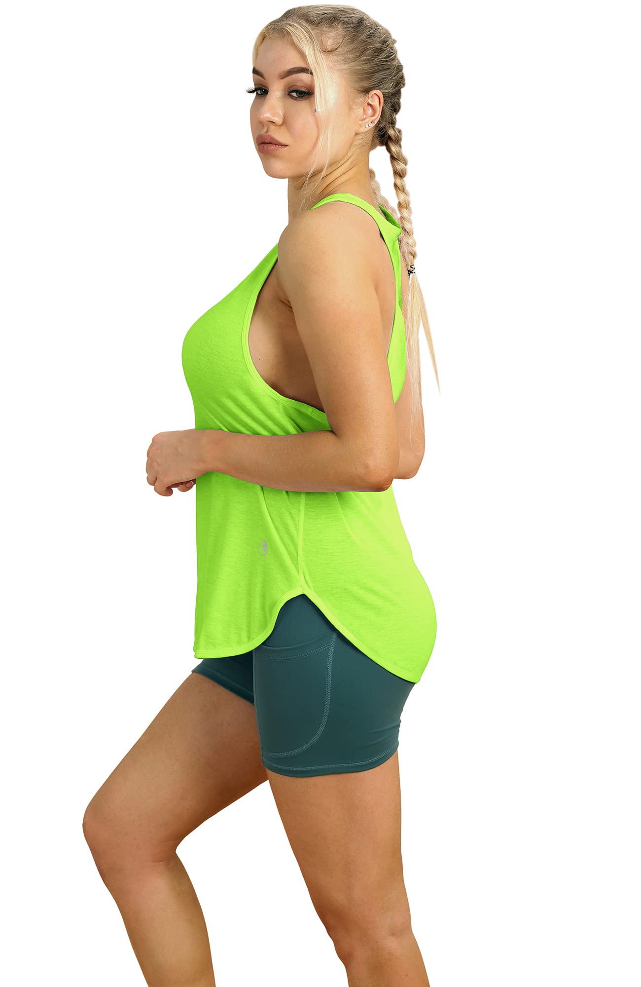 Icyzone Women's Racerback Workout Tank Tops - Breathable Athletic Running Shirts, Loose Fit Activewear (Pack of 2) - Perfect for Gym, Yoga, Jogging & Summer Outdoor Sports
