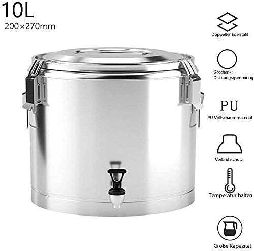 Stainless Steel 10L Mulled Wine Kettle & Hot Drink Dispenser - Electric Tea Maker, Thermos, Hot Water Dispenser for Buffet, Party & Home Use - Perfect for Serving Warm Beverages at Events, Gatherings & Daily Tea Time